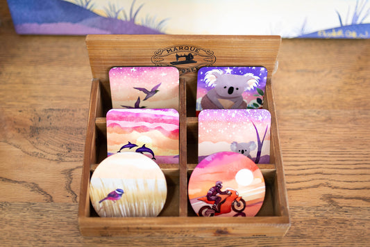 Australian Fur Seals at the Nobbies: square coaster