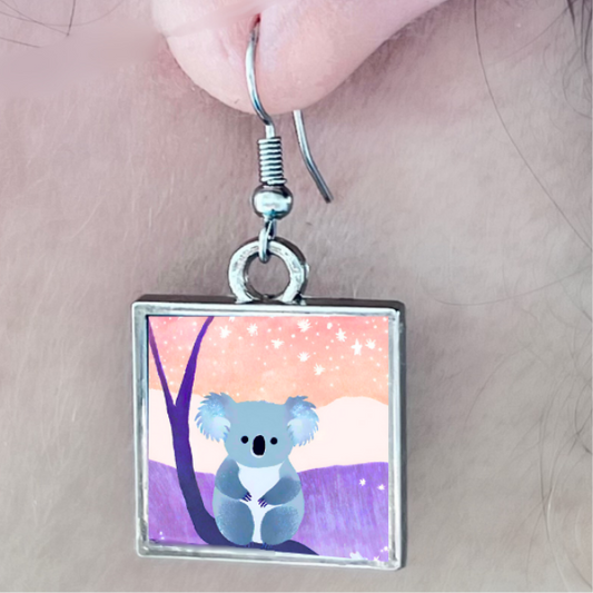 Starry Eyed Koala: earrings