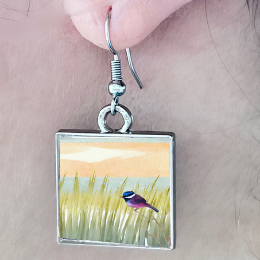 Fairy Wren: earrings