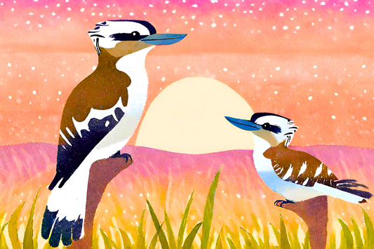 Kookaburra Family: ceramic mug