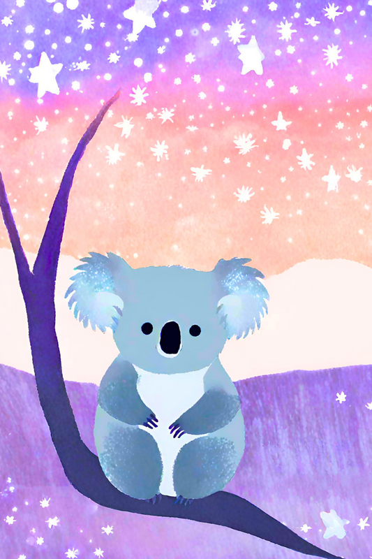 Starry Eyed Koala: Glass Paperweight