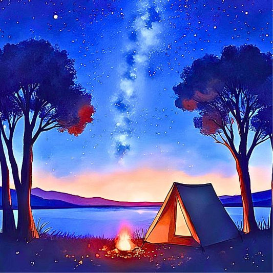 Where the Fire Meet the Stars: wooden magnet